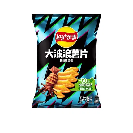 乐事 大波浪薯片 铁板鱿鱼味 70g