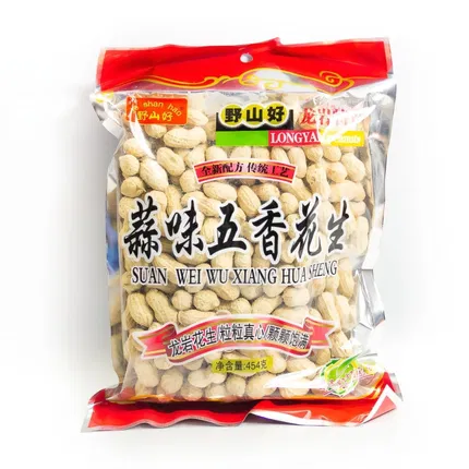 保质期2025-09-21 | 野山好 蒜味五香花生 454g