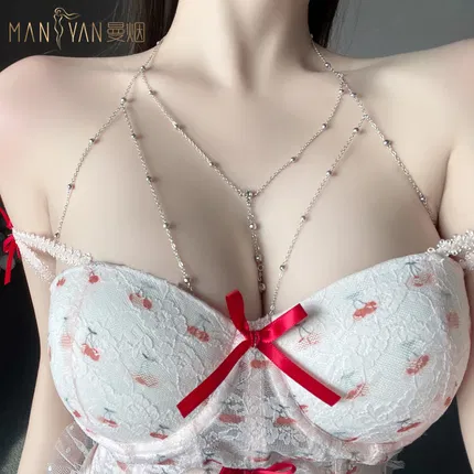 MANYAN曼烟 性感胸链 2034银色