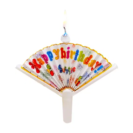 惊喜扇子生日蜡烛