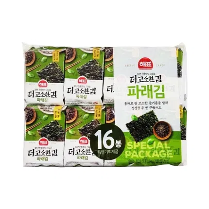 韩国Sajo思潮 Haepyo 即食香脆海苔 原味 4g*16包入