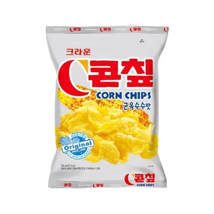 韩国CROWN 原味玉米片 124g