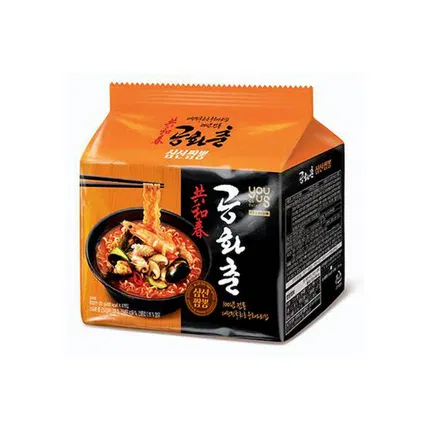 韩国YOUUS友施 共和春 三鲜海鲜汤面 120g*4包入