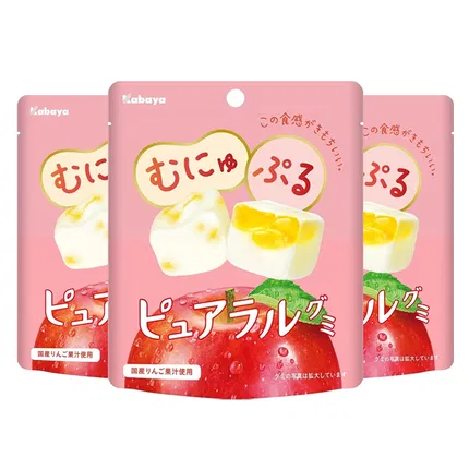 【3包】日本KABAYA 方块软糖 苹果味 58g*3包入