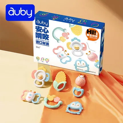 Auby澳贝 放心煮摇铃牙胶6件套 礼盒装