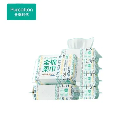 Purcotton全棉时代 纯棉棉柔巾 抽取式 150*200mm 80抽*6包