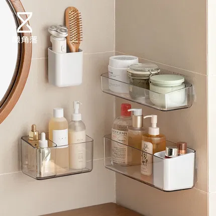 懒角落 透明壁挂置物架 高款 2款选