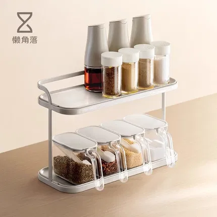 懒角落 台面双层调料置物架
