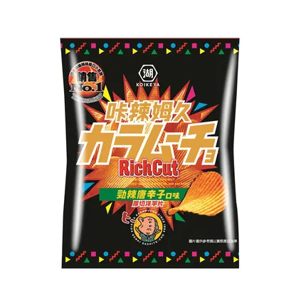 台湾KOIKEYA湖池屋 咔辣姆久 劲辣唐辛子厚切洋芋片 28g