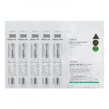 韩国VT Reedle Shot 300 微晶精华两部曲面膜 5片入
