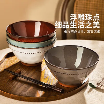 摩登主妇 窑变珠点高脚面碗 7英寸 多色选