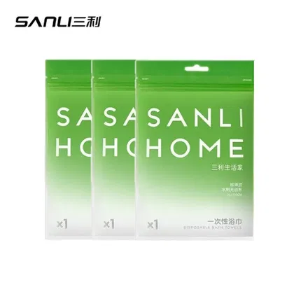 【3条】SANLI三利 旅行一次性浴巾 70*100cm 1条装*3