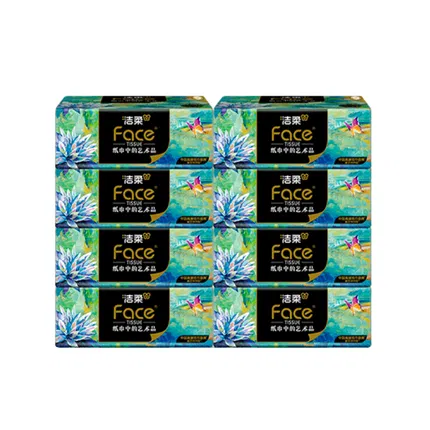 【8包】洁柔 Face系列 艺术油画软抽面巾纸 80抽*8包入