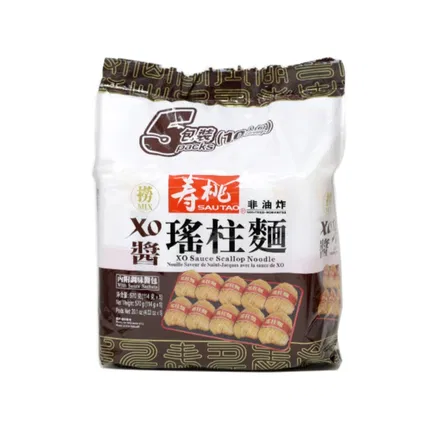 香港SAUTAO寿桃 非油炸捞面 XO酱瑶柱 114g*5包