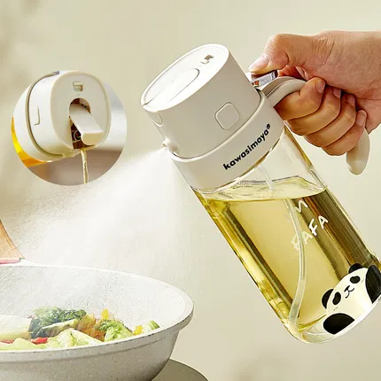 川岛屋 熊猫fafa喷倒两用油壶 550ml