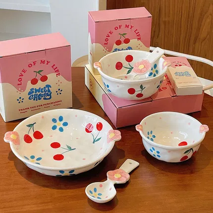 摩登主妇 樱桃与花系列餐具 多款选