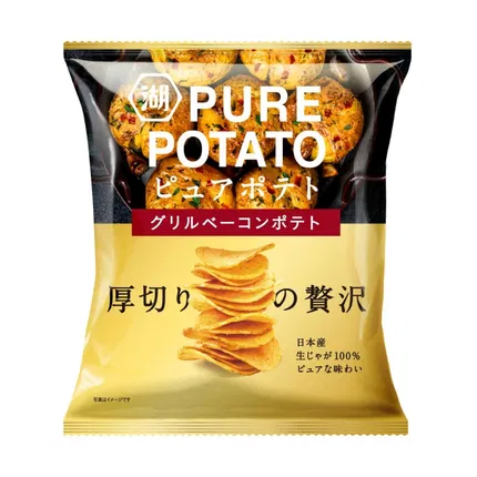 日本KOIKEYA湖池屋 PURE POTATO 厚切薯片 煎烤培根味 52g