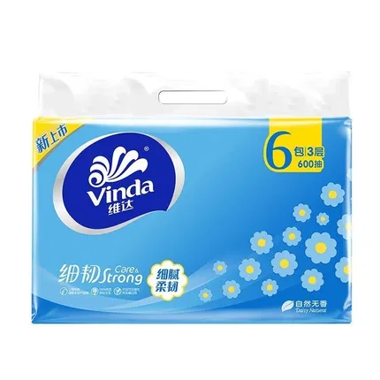 【6包】Vinda维达 细韧纸面巾 S码 100抽*6包入
