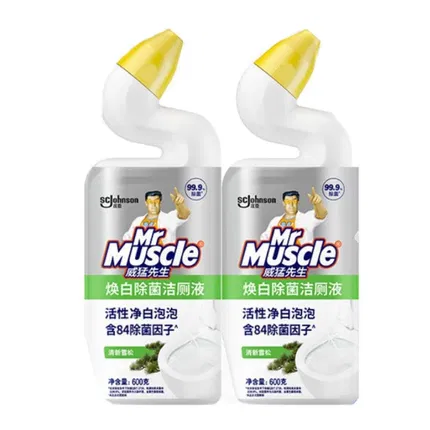 【2瓶】Mr Muscle威猛先生 焕白除菌洁厕液 清新雪松 600g*2瓶入