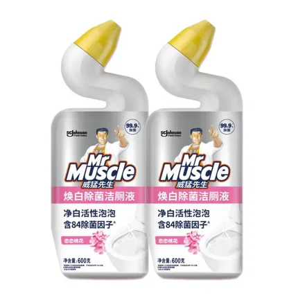 【2瓶】Mr Muscle威猛先生 焕白除菌洁厕液 恋恋桃花 600g*2瓶入