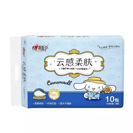 【10包】心相印 × 大耳狗联名款 心艺术家系列 云感柔肤面巾纸 S码 100抽*10包入