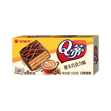 ORION好丽友 Q蒂蛋糕 摩卡巧克力味 168g 内含6枚