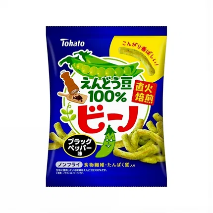日本TOHATO桃哈多 豌豆脆 黑胡椒味 56g