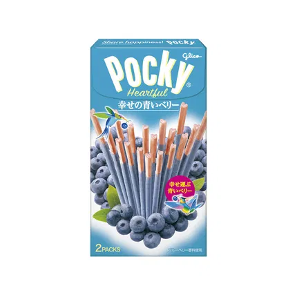 日本GLICO格力高 Pocky 蓝莓巧克力饼干棒 54.6g 内含2袋