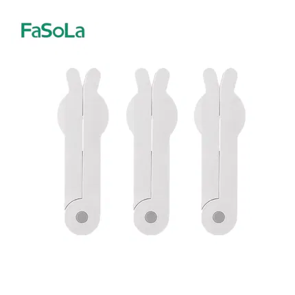 【3个】FaSoLa 旅行兔子折叠衣架 白色 3个装