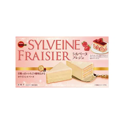 日本BOURBON波路梦 SYLVEINE 奶油夹心蛋糕 特浓草莓味 内含6枚