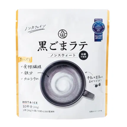 日本KUKI九鬼 黑芝麻拿铁饮 无糖 100g