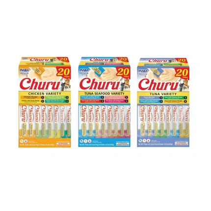 INABA伊纳宝 Churu啾噜猫咪肉泥条 14g*20支装 2味选