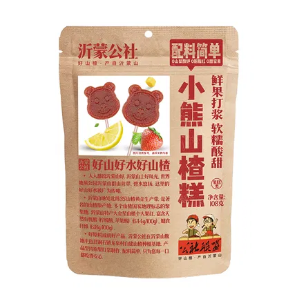 保质期2025-09-09 | 公社联盟 小熊山楂糕 108g