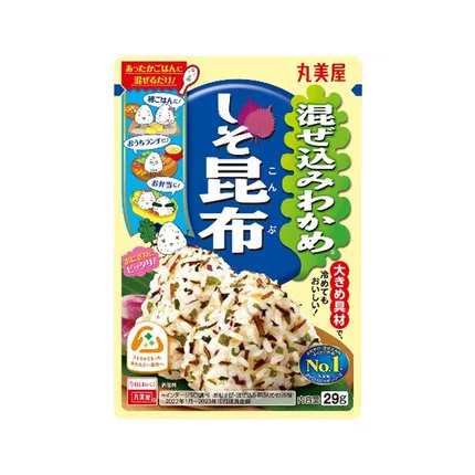日本MARUMIYA丸美屋 饭团拌饭料 紫苏昆布裙带菜风味 29g