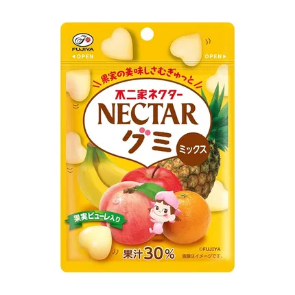 日本FUJIYA不二家 NECTAR 果汁心形软糖 综合水果味 48g