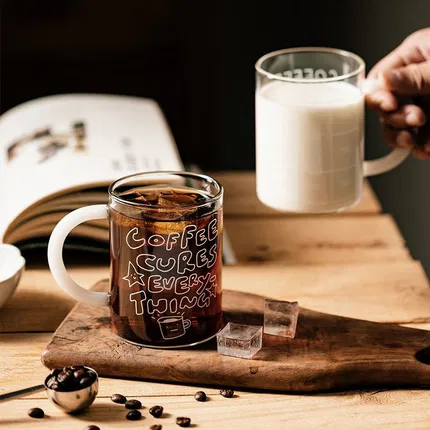 摩登主妇 coffee time系列玻璃杯 450ml 多款选