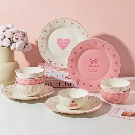 摩登主妇 奶油蝴蝶结系列餐具 多款选