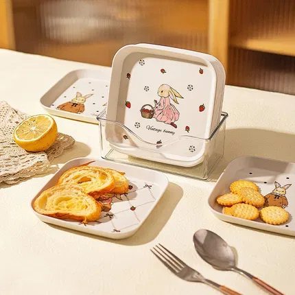 摩登主妇 赫拉兔系列吐骨碟 4个装+沥水底座