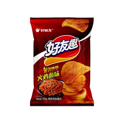 ORION好丽友 好友趣 凹凸薯片 火鸡面味 70g