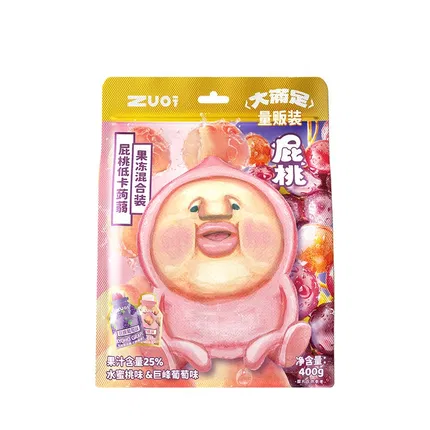zuo一下 x KOBITOS 屁桃低卡蒟蒻果冻 混合装 400g 内含独立小包