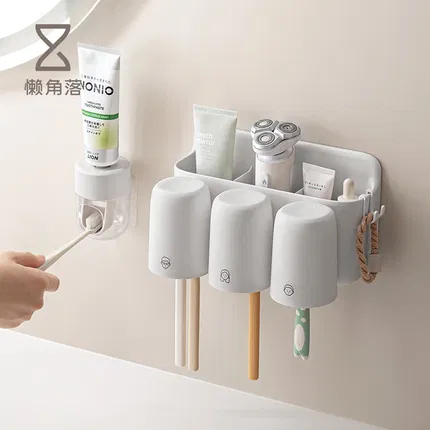 懒角落 壁挂牙刷置物架