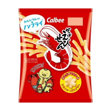【期间限定】日本Calbee卡乐比 天然鲜虾钙质虾条 原味 77g