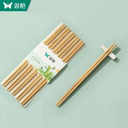 SUNCHA双枪 无漆竹筷 5双