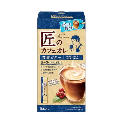 日本KATAOKA片岡物产 匠系列 芳醇微苦拿铁 70g 内含5条