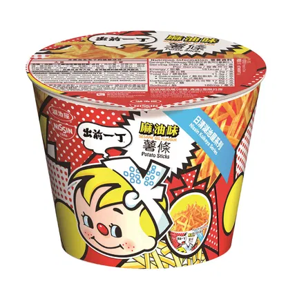 日本NISSIN日清 出前一丁 湖池屋系列薯条 麻油味 杯装 35g
