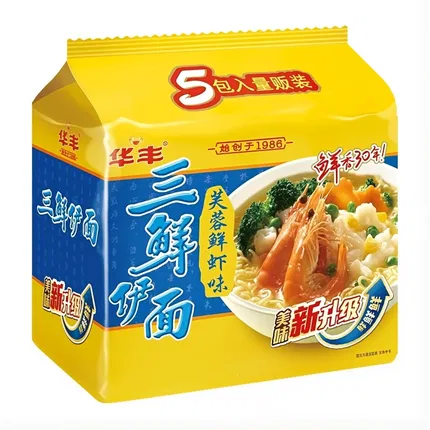 保质期2025-12-04 | 华丰 三鲜伊面 芙蓉鲜虾味 87g*5包