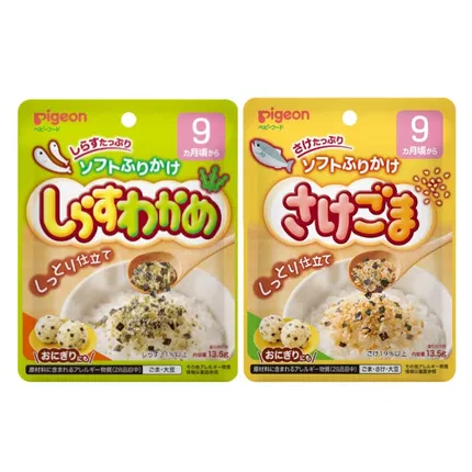 保质期2026-01-31 | 日本PIGEON贝亲 宝宝拌饭料 9个月以上 13.5g 多味选