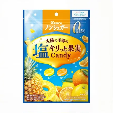日本KANRO甘乐 盐菠萝橙味硬糖 0蔗糖 70g