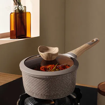 Carote卡罗特 花岗岩有钛系列 不粘奶锅 赠蒸笼