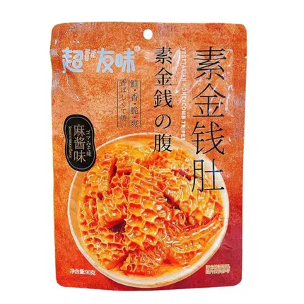 超友味 素金钱肚 麻酱味 90g 内含独立小包